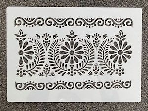 A4 Quality Stencil - BOHO BORDER 2