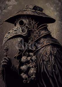 IT'S SO CHIC DECOUPAGE POSTER PAPER - STEAMPUNK PLAGUE DOCTOR A1