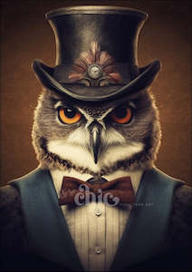 IT'S SO CHIC DECOUPAGE POSTER PAPER - MR HOOTER A1