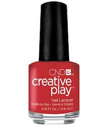 Nail: CND CREATIVE PLAY - Red-y to roll- Creme Finish