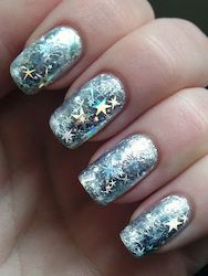 Silver Starburst Nail Foil