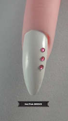 Nail: Rhinestone Hot Pink 20pk