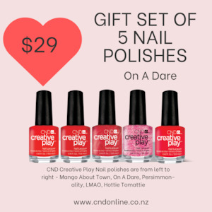 Creative Play Gift Set of 5 Nail Polishes - On a Dare