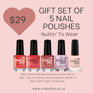 Creative Play Gift Set of 5 Nail Polishes - Nuttin to Wear