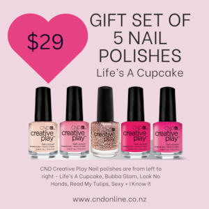 Creative Play Gift Set of 5 Nail Polishes - Lifes a cupcake