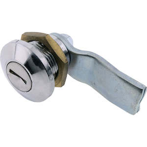 Key Locking Cam Lock Heavy Duty Round Face LW Key Chrome 18mm