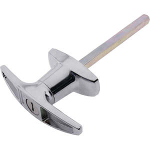 T Handle Locking Rear Fix 90deg RH Chrome 30x100mm