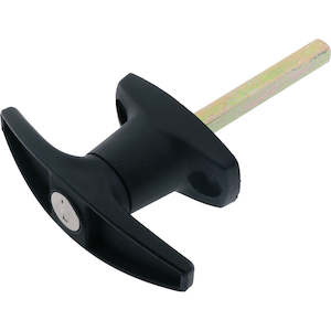 T Handle Locking Front 90deg LH Nylon Black 33x100mm