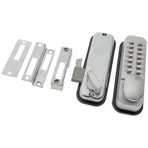 Sliding Door Push Button Entry Lock with Hook Bolt