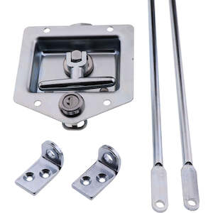 Drop T Latch Three Way Kit Locking Zinc Plated