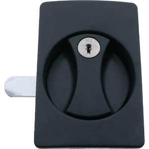 Flush Locking Handle Right Hand Black 106mm x 72mm