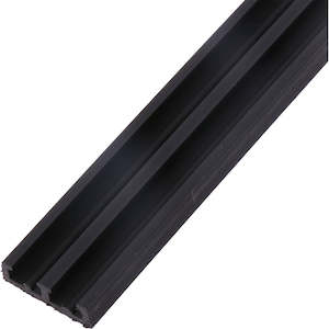 Sliding Door Bottom Track Plastic Black 1.8m