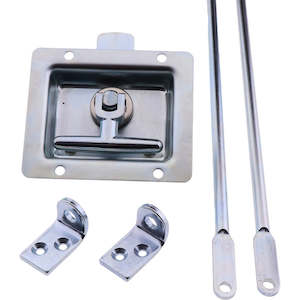 Drop T Latch Three Way Kit Non Locking Zinc Plated