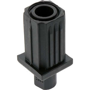 Adjustable Bullet Foot Square Black 31.8mm Tube Diameter