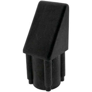 Angle Plug Black 25mm 60deg