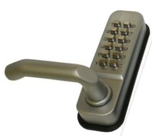 Locks Latches And Catches: #5628 Push Button Entry Lock & Handle - Single Sided