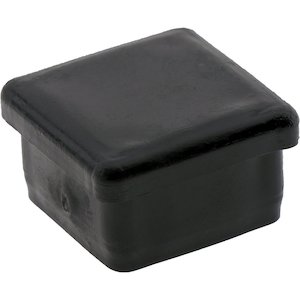 Plugs Caps And Inserts: #143 Black Square Plug 22mm