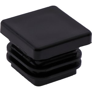 #10585 Square Plug Black 22.4mm