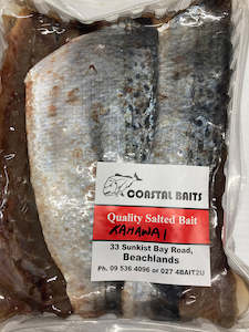 Seafood wholesaling - fresh or frozen: Salted Kahawai