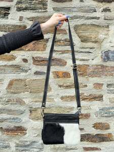 On The Go Shoulder Bag - Black + White Bold