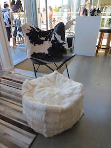 Furniture manufacturing: Goat Patchwork Pouffe