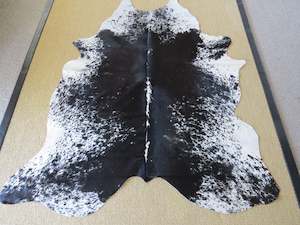 SALE Large Cowhide - Black Brown + White Salt & Pepper (Speckled Park)