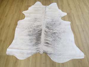 Furniture manufacturing: Cowhide Medium - Grey White Brindle SALE