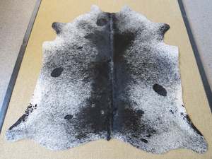 Furniture manufacturing: Cowhide Medium - Black & White salt + pepper