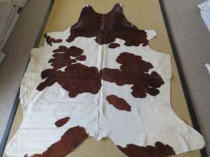 Super Cowhide Copper Brown + White