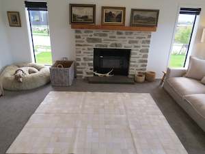 Patchwork Rectangle Rug - Cream + White Large - ONLY ONE IN STOCK