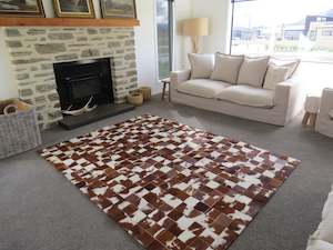 Patchwork Rectangle Rug - Brown and Tans Large - ONLY ONE IN STOCK