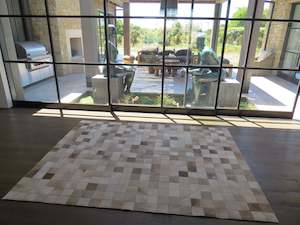 Patchwork Rectangle Rug - Champagne Taupe Large FOUR IN STOCK