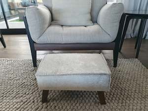 Furniture manufacturing: Classic Grey Angled Leg Footstool I