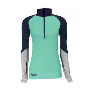 Thermatech Women’s Ultra Baselayer Long Sleeve 1/4 Zip Mint/Ink/Marl