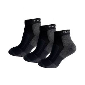 Thermatech Sock Speed DriUltra 1/4 Crew 3 Pack Black