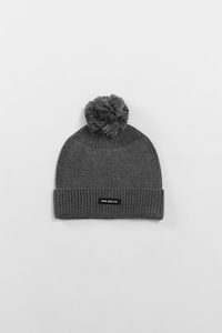 RPM Pom Pom Beanie Charcoal Grey