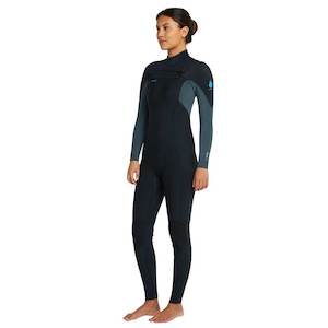 O’Neill Women’s 4/3mm Hyperfreak Fire Chest Zip Wetsuit Black Shade