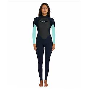 Wetsuits: O’Neill Women’s 3/2mm Reactor 2 Back Zip Abyss/Aqua