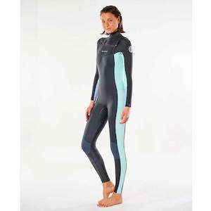 Wetsuits: Rip Curl Women’s 3/2 Dawn Patrol Chest Zip Charcoal