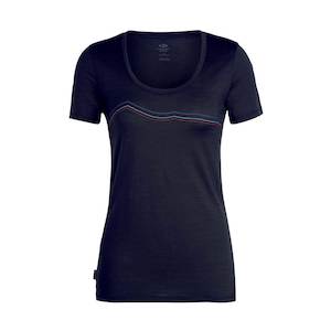 Icebreaker Women’s Tech Lite Short Sleeve Scoop Rangitoto Triple Midnight Navy