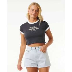 Rip Curl Women’s Archive Ringer Tee Blk