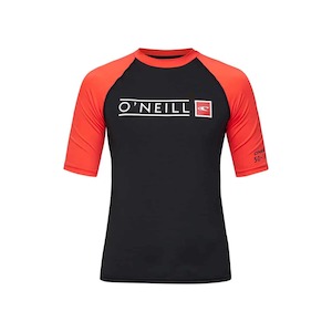 O’Neill Youth Rashie Reactor S/S Blk/Red