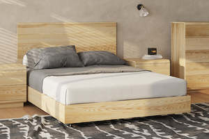 Karamea Solid Bed Frame - Ash