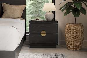 Karamea 2 Drawer Bedside Table - Ash