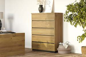 Furniture: Neo 5 Drawer Tallboy