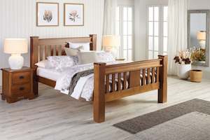 Furniture: Maison High Foot Slat Bed Frame