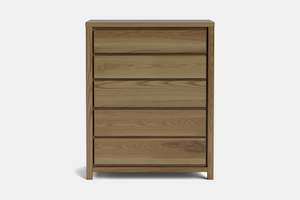 Furniture: Reva 5 Drawer Tallboy