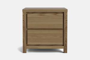 Furniture: Reva 2 Drawer Bedside Table