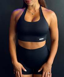 Personal health and fitness trainer: HALTER TOP (BLACK)