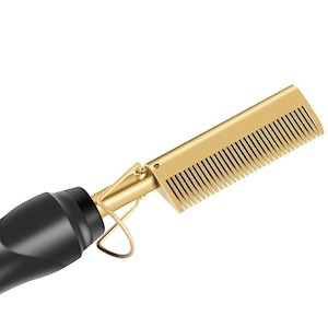 High Heat Gold Ceramic Press Comb